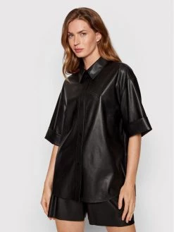 KARL LAGERFELD Γυναίκες Casual Πουκάμισα Πουκάμισο 221W1610 Μαύρο Regular Fit Μαύρο