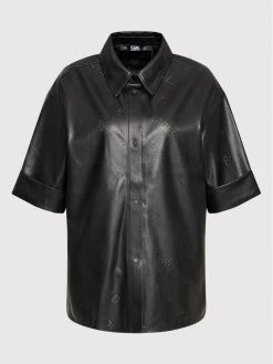 KARL LAGERFELD Γυναίκες Casual Πουκάμισα Πουκάμισο 221W1610 Μαύρο Regular Fit Μαύρο -KARL LAGERFELD Κατάστημα unnamed file 108