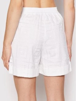 KARL LAGERFELD Γυναίκες Υφασμάτινα Σορτς Σορτς υφασμάτινο 221W1004 Λευκό Regular Fit Λευκό -KARL LAGERFELD Κατάστημα unnamed file 126