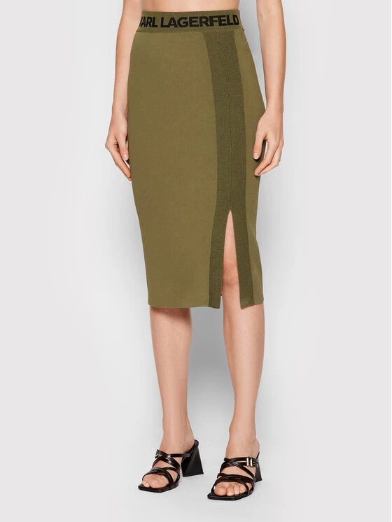 KARL LAGERFELD Γυναίκες Φούστες Pencil Φούστα Pencil 221W1325 Πράσινο Slim Fit Πράσινο 1 KARL LAGERFELD Γυναίκες Φούστες Pencil Φούστα Pencil 221W1325 Πράσινο Slim Fit Πράσινο