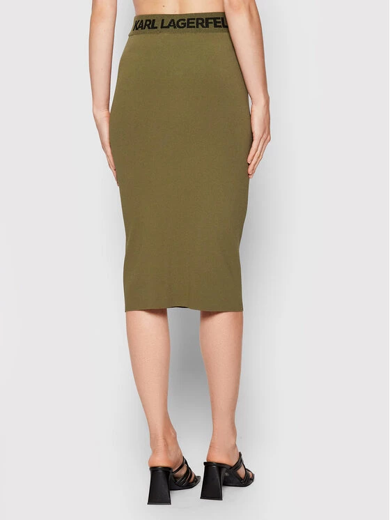 KARL LAGERFELD Γυναίκες Φούστες Pencil Φούστα Pencil 221W1325 Πράσινο Slim Fit Πράσινο 3 KARL LAGERFELD Γυναίκες Φούστες Pencil Φούστα Pencil 221W1325 Πράσινο Slim Fit Πράσινο - Image 3