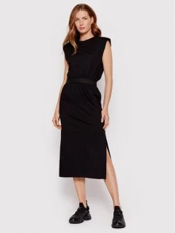 KARL LAGERFELD Γυναίκες Καθημερινά Φορέματα Φόρεμα καθημερινό Logo Tape 221W1351 Μαύρο Regular Fit Μαύρο