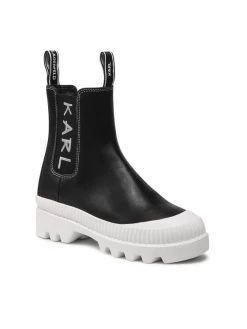 KARL LAGERFELD Γυναίκες Chelsea Boots Μποτάκια με λάστιχο KL42560 Μαύρο Μαύρο