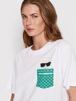 KARL LAGERFELD Γυναίκες T-shirts T-Shirt Ikonik Monogram 221W1783 Λευκό Relaxed Fit Λευκό -KARL LAGERFELD Κατάστημα unnamed file 142