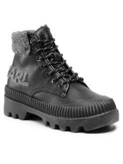 KARL LAGERFELD Γυναίκες Biker Μποτάκια Ορειβατικά παπούτσια KL42555 Μαύρο Μαύρο