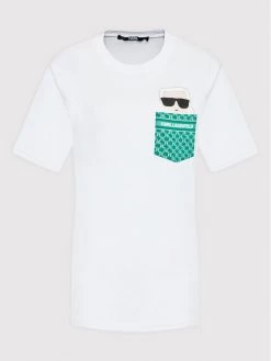 KARL LAGERFELD Γυναίκες T-shirts T-Shirt Ikonik Monogram 221W1783 Λευκό Relaxed Fit Λευκό -KARL LAGERFELD Κατάστημα unnamed file 143