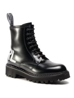 KARL LAGERFELD Γυναίκες Biker Μποτάκια Ορειβατικά παπούτσια KL45450 Μαύρο Μαύρο