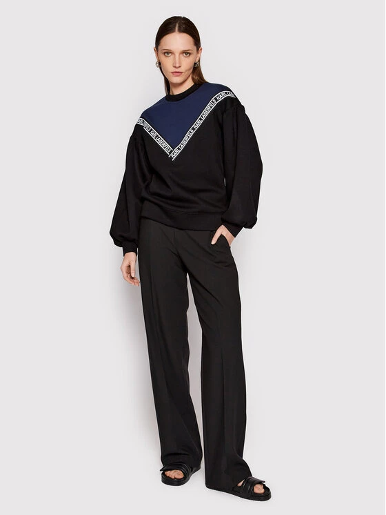 KARL LAGERFELD Γυναίκες Μπλούζες Μπλούζα Dual-Tone Logo 220W1802 Μαύρο Relaxed Fit Μαύρο 2 KARL LAGERFELD Γυναίκες Μπλούζες Μπλούζα Dual-Tone Logo 220W1802 Μαύρο Relaxed Fit Μαύρο - Image 2