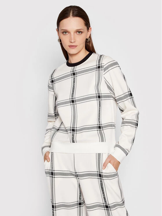 KARL LAGERFELD Γυναίκες Μπλούζες Μπλούζα Check Printed 220W1806 Μπεζ Relaxed Fit Μπεζ 1 KARL LAGERFELD Γυναίκες Μπλούζες Μπλούζα Check Printed 220W1806 Μπεζ Relaxed Fit Μπεζ