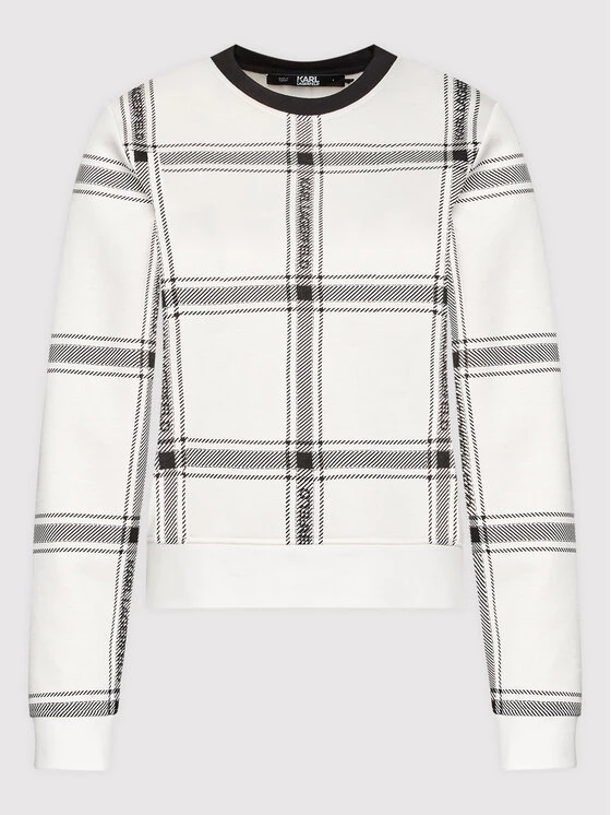 KARL LAGERFELD Γυναίκες Μπλούζες Μπλούζα Check Printed 220W1806 Μπεζ Relaxed Fit Μπεζ 5 KARL LAGERFELD Γυναίκες Μπλούζες Μπλούζα Check Printed 220W1806 Μπεζ Relaxed Fit Μπεζ - Image 5