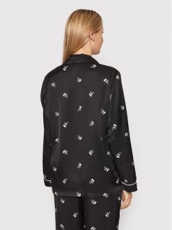 KARL LAGERFELD Γυναίκες Πιτζάμες Σετ Πιτζάμα Ikonik 220W2130 Μαύρο Relaxed Fit Μαύρο -KARL LAGERFELD Κατάστημα unnamed file 1476