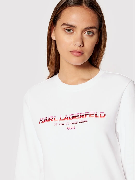 KARL LAGERFELD Γυναίκες Μπλούζες Μπλούζα Graphic Logo 215W1801 Λευκό Regular Fit Λευκό 4 KARL LAGERFELD Γυναίκες Μπλούζες Μπλούζα Graphic Logo 215W1801 Λευκό Regular Fit Λευκό - Image 4