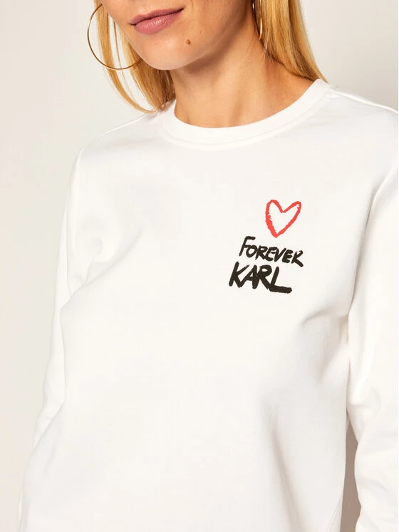 KARL LAGERFELD Γυναίκες Μπλούζες Μπλούζα Forever 205W1810 Λευκό Regular Fit Λευκό 4 KARL LAGERFELD Γυναίκες Μπλούζες Μπλούζα Forever 205W1810 Λευκό Regular Fit Λευκό - Image 4