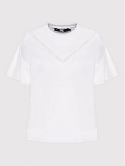 KARL LAGERFELD Γυναίκες T-shirts T-Shirt Logo Tape 221W1701 Λευκό Relaxed Fit Λευκό -KARL LAGERFELD Κατάστημα unnamed file 158