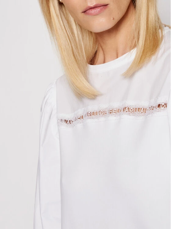 KARL LAGERFELD Γυναίκες Καθημερινά Φορέματα Φόρεμα καθημερινό Fabric Mix Sweat 211W1360 Λευκό Regular Fit Λευκό 4 KARL LAGERFELD Γυναίκες Καθημερινά Φορέματα Φόρεμα καθημερινό Fabric Mix Sweat 211W1360 Λευκό Regular Fit Λευκό - Image 4