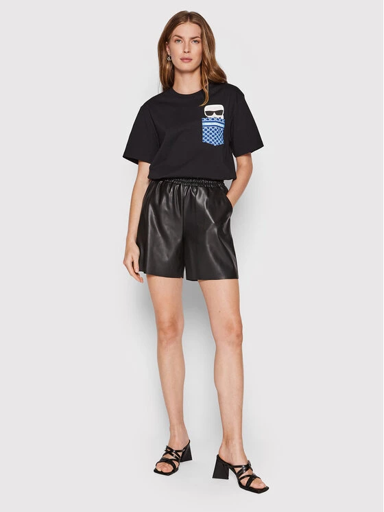 KARL LAGERFELD Γυναίκες T-shirts T-Shirt Ikonik Monogram 221W1783 Μαύρο Relaxed Fit Μαύρο 2 KARL LAGERFELD Γυναίκες T-shirts T-Shirt Ikonik Monogram 221W1783 Μαύρο Relaxed Fit Μαύρο - Image 2