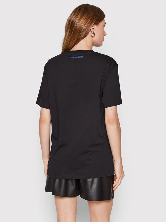 KARL LAGERFELD Γυναίκες T-shirts T-Shirt Ikonik Monogram 221W1783 Μαύρο Relaxed Fit Μαύρο 3 KARL LAGERFELD Γυναίκες T-shirts T-Shirt Ikonik Monogram 221W1783 Μαύρο Relaxed Fit Μαύρο - Image 3