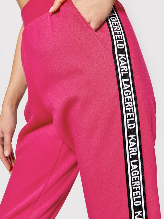 KARL LAGERFELD Γυναίκες Παντελόνια Φόρμας Παντελόνι φόρμας Double Jersey 220W1031 Ροζ Regular Fit Ροζ 4 KARL LAGERFELD Γυναίκες Παντελόνια Φόρμας Παντελόνι φόρμας Double Jersey 220W1031 Ροζ Regular Fit Ροζ - Image 4