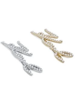 KARL LAGERFELD Γυναίκες Αξεσουάρ Μαλλιών Σετ 2 τσιμπιδάκια μαλλιών 206W3904 Ασημί Ασημί -KARL LAGERFELD Κατάστημα unnamed file 1950