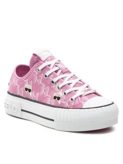 KARL LAGERFELD Γυναίκες Κλειστά Παπούτσια Sneakers KL60414 Ροζ Ροζ