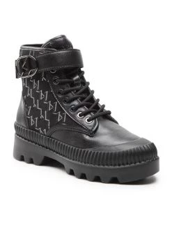 KARL LAGERFELD Γυναίκες Biker Μποτάκια Ορειβατικά παπούτσια KL42552 Μαύρο Μαύρο