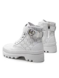 KARL LAGERFELD Γυναίκες Biker Μποτάκια Ορειβατικά παπούτσια KL42552 Λευκό Λευκό -KARL LAGERFELD Κατάστημα unnamed file 2079