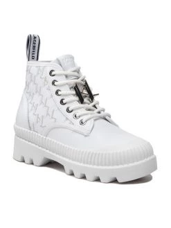 KARL LAGERFELD Γυναίκες Biker Μποτάκια Μποτάκια KL42531 Λευκό Λευκό
