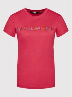 KARL LAGERFELD Γυναίκες T-shirts T-Shirt 220W1704 Ροζ Regular Fit Ροζ -KARL LAGERFELD Κατάστημα unnamed file 210