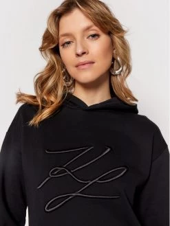 KARL LAGERFELD Γυναίκες Πλεκτά Φορέματα Φόρεμα υφασμάτινο Peplum 220W1354 Μαύρο Regular Fit Μαύρο -KARL LAGERFELD Κατάστημα unnamed file 223