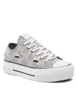 KARL LAGERFELD Γυναίκες Κλειστά Παπούτσια Sneakers KL60414 Γκρι Γκρι