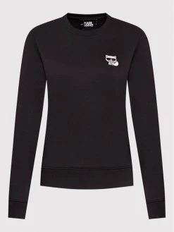 KARL LAGERFELD Γυναίκες Μπλούζες Μπλούζα Ikonik Mini Choupette Rhinestone 216W1830 Μαύρο Regular Fit Μαύρο -KARL LAGERFELD Κατάστημα unnamed file 239