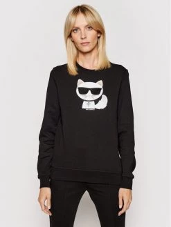 KARL LAGERFELD Γυναίκες Μπλούζες Μπλούζα Ikonik Choupette 210W1823 Μαύρο Regular Fit Μαύρο