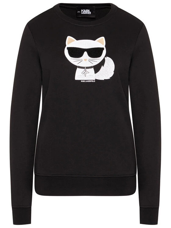 KARL LAGERFELD Γυναίκες Μπλούζες Μπλούζα Ikonik Choupette 210W1823 Μαύρο Regular Fit Μαύρο 5 KARL LAGERFELD Γυναίκες Μπλούζες Μπλούζα Ikonik Choupette 210W1823 Μαύρο Regular Fit Μαύρο - Image 5