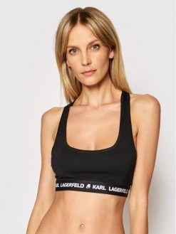 KARL LAGERFELD Γυναίκες Χωρίς Μπανέλα Σουτιέν τοπ Logo 211W2102 Μαύρο Μαύρο