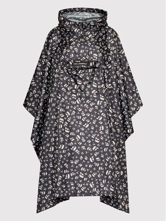KARL LAGERFELD Γυναίκες Αδιάβροχα Μπουφάν Πόντσο Ikonik Aop Rain 220W3973 Μαύρο Relaxed Fit Μαύρο 5 KARL LAGERFELD Γυναίκες Αδιάβροχα Μπουφάν Πόντσο Ikonik Aop Rain 220W3973 Μαύρο Relaxed Fit Μαύρο - Image 5
