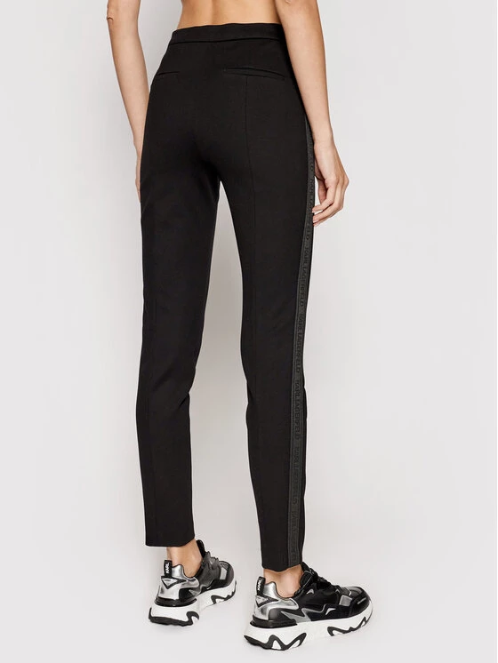 KARL LAGERFELD Γυναίκες Υφασμάτινα Παντελόνια Παντελόνι υφασμάτινο Summer Punto 211W1004 Μαύρο Regular Fit Μαύρο 3 KARL LAGERFELD Γυναίκες Υφασμάτινα Παντελόνια Παντελόνι υφασμάτινο Summer Punto 211W1004 Μαύρο Regular Fit Μαύρο - Image 3