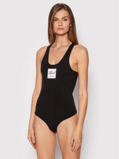 KARL LAGERFELD Γυναίκες Κορμάκια κορμάκι Karl By Karl Logo 216W2091 Μαύρο Slim Fit Μαύρο