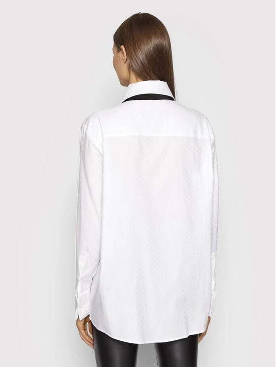 KARL LAGERFELD Γυναίκες Casual Πουκάμισα Πουκάμισο Kl Monogram 216W1600 Λευκό Regular Fit Λευκό 3 KARL LAGERFELD Γυναίκες Casual Πουκάμισα Πουκάμισο Kl Monogram 216W1600 Λευκό Regular Fit Λευκό - Image 3