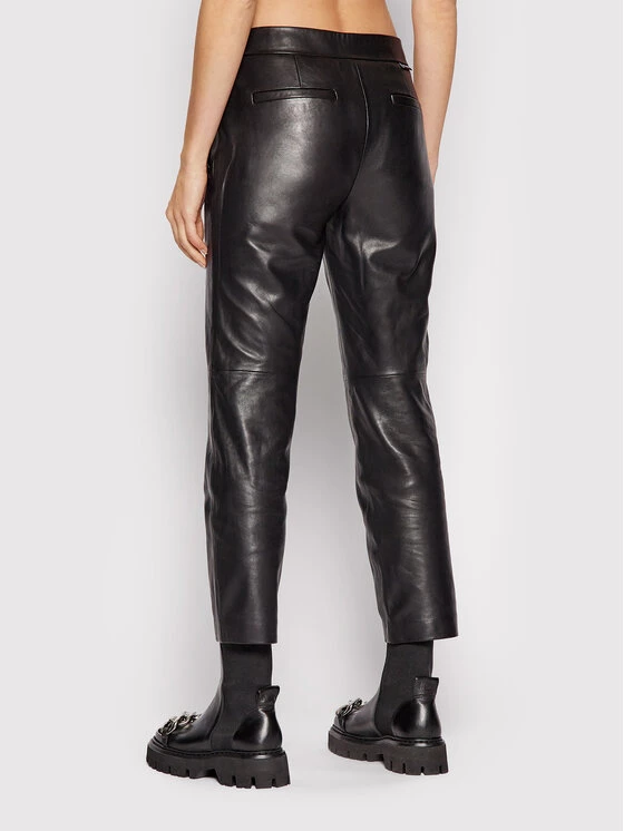 KARL LAGERFELD Γυναίκες Δερμάτινα Παντελόνια Παντελόνι δερμάτινο 216W1901 Μαύρο Slim Fit Μαύρο 3 KARL LAGERFELD Γυναίκες Δερμάτινα Παντελόνια Παντελόνι δερμάτινο 216W1901 Μαύρο Slim Fit Μαύρο - Image 3