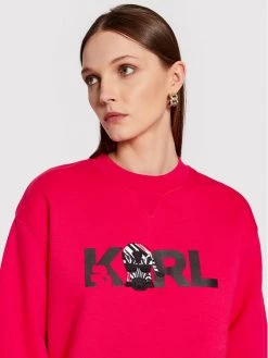KARL LAGERFELD Γυναίκες Μπλούζες Μπλούζα Ikonik Karlimal Logo 220W1882 Ροζ Relaxed Fit Ροζ -KARL LAGERFELD Κατάστημα unnamed file 2758