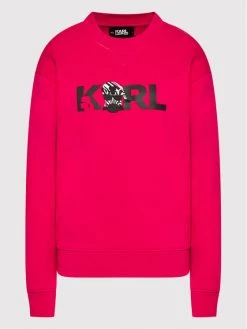 KARL LAGERFELD Γυναίκες Μπλούζες Μπλούζα Ikonik Karlimal Logo 220W1882 Ροζ Relaxed Fit Ροζ -KARL LAGERFELD Κατάστημα unnamed file 2759
