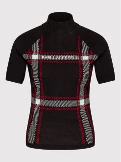 KARL LAGERFELD Γυναίκες Ζιβάγκο Check Knitted 220W2002 Μαύρο Regular Fit Μαύρο -KARL LAGERFELD Κατάστημα unnamed file 2764