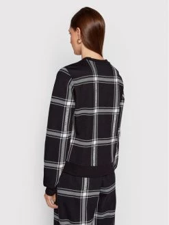 KARL LAGERFELD Γυναίκες Μπλούζες Μπλούζα Check Printed 220W1806 Μαύρο Relaxed Fit Μαύρο -KARL LAGERFELD Κατάστημα unnamed file 2767
