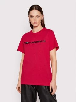 KARL LAGERFELD Γυναίκες T-shirts T-Shirt Ikonik Animal Logo 220W1780 Ροζ Regular Fit Ροζ