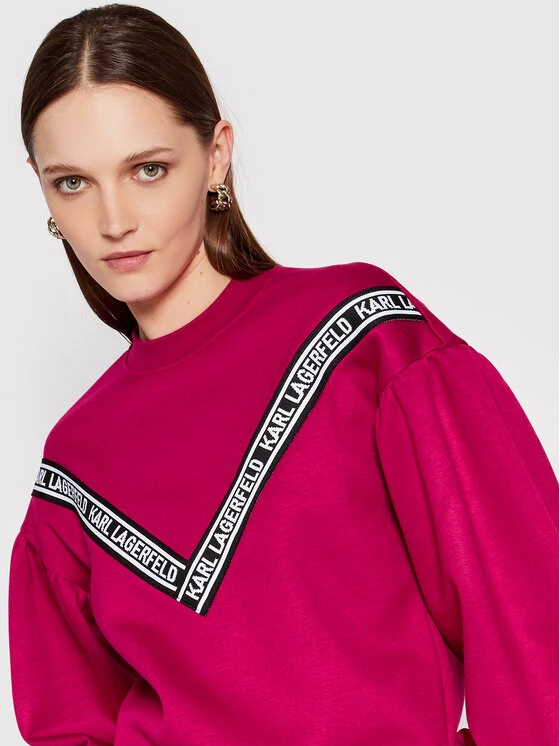 KARL LAGERFELD Γυναίκες Μπλούζες Μπλούζα Bi-Colour Logo 220W1802 Ροζ Relaxed Fit Ροζ 4 KARL LAGERFELD Γυναίκες Μπλούζες Μπλούζα Bi-Colour Logo 220W1802 Ροζ Relaxed Fit Ροζ - Image 4