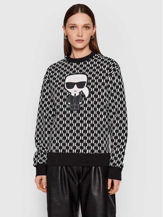 KARL LAGERFELD Γυναίκες Μπλούζες Μπλούζα Ikonik Monogram 220W1884 Μαύρο Relaxed Fit Μαύρο 1 KARL LAGERFELD Γυναίκες Μπλούζες Μπλούζα Ikonik Monogram 220W1884 Μαύρο Relaxed Fit Μαύρο