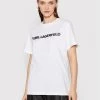 KARL LAGERFELD Γυναίκες T-shirts T-Shirt Ikonik Animal Logo 220W1780 Λευκό Regular Fit Λευκό