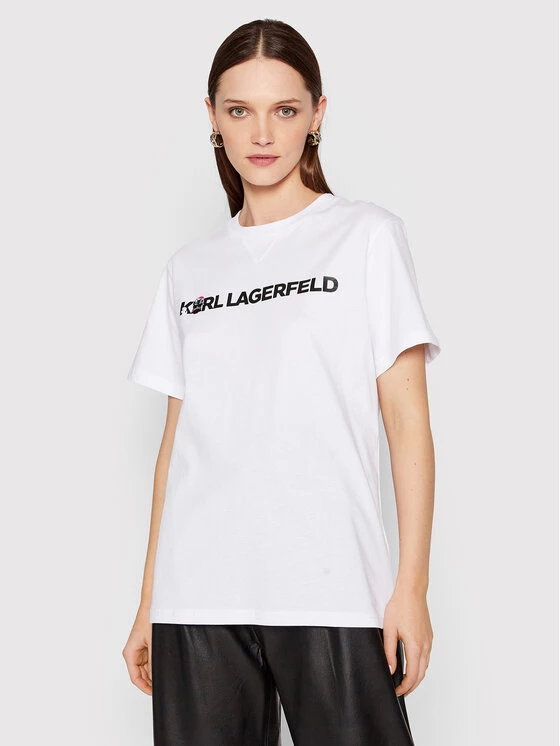 KARL LAGERFELD Γυναίκες T-shirts T-Shirt Ikonik Animal Logo 220W1780 Λευκό Regular Fit Λευκό 1 KARL LAGERFELD Γυναίκες T-shirts T-Shirt Ikonik Animal Logo 220W1780 Λευκό Regular Fit Λευκό
