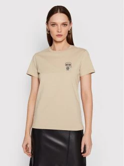 KARL LAGERFELD Γυναίκες T-shirts T-Shirt Ikonik Mini 216W1731 Μπεζ Regular Fit Μπεζ