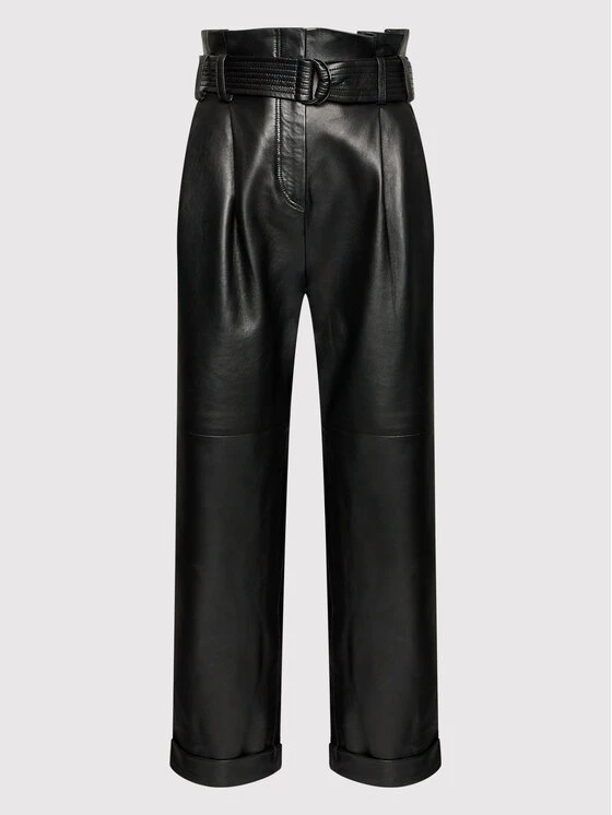 KARL LAGERFELD Γυναίκες Δερμάτινα Παντελόνια Παντελόνι δερμάτινο High Waist 220W1900 Μαύρο Relaxed Fit Μαύρο 5 KARL LAGERFELD Γυναίκες Δερμάτινα Παντελόνια Παντελόνι δερμάτινο High Waist 220W1900 Μαύρο Relaxed Fit Μαύρο - Image 5